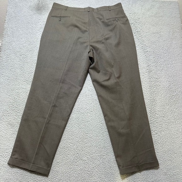 Slates by Dockers Mens 40x32 Pleated Wool Blend Dress Pants grey Casual Office - Picture 3 of 11